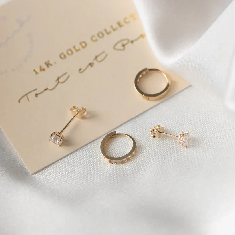 Pendientes Dara Brillane Stone | Oro