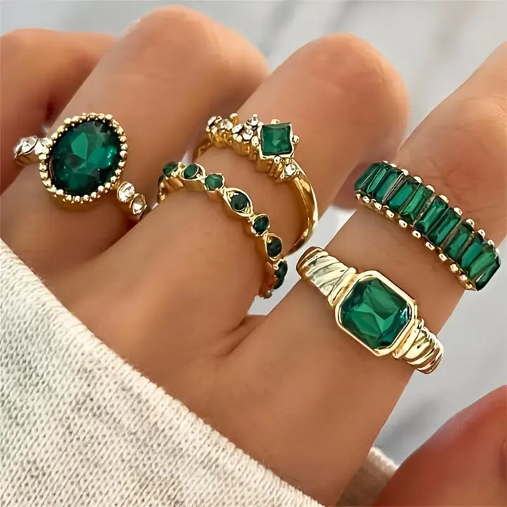 Zarina Anillo de Esmeralda Exclusivo | Oro de 18K