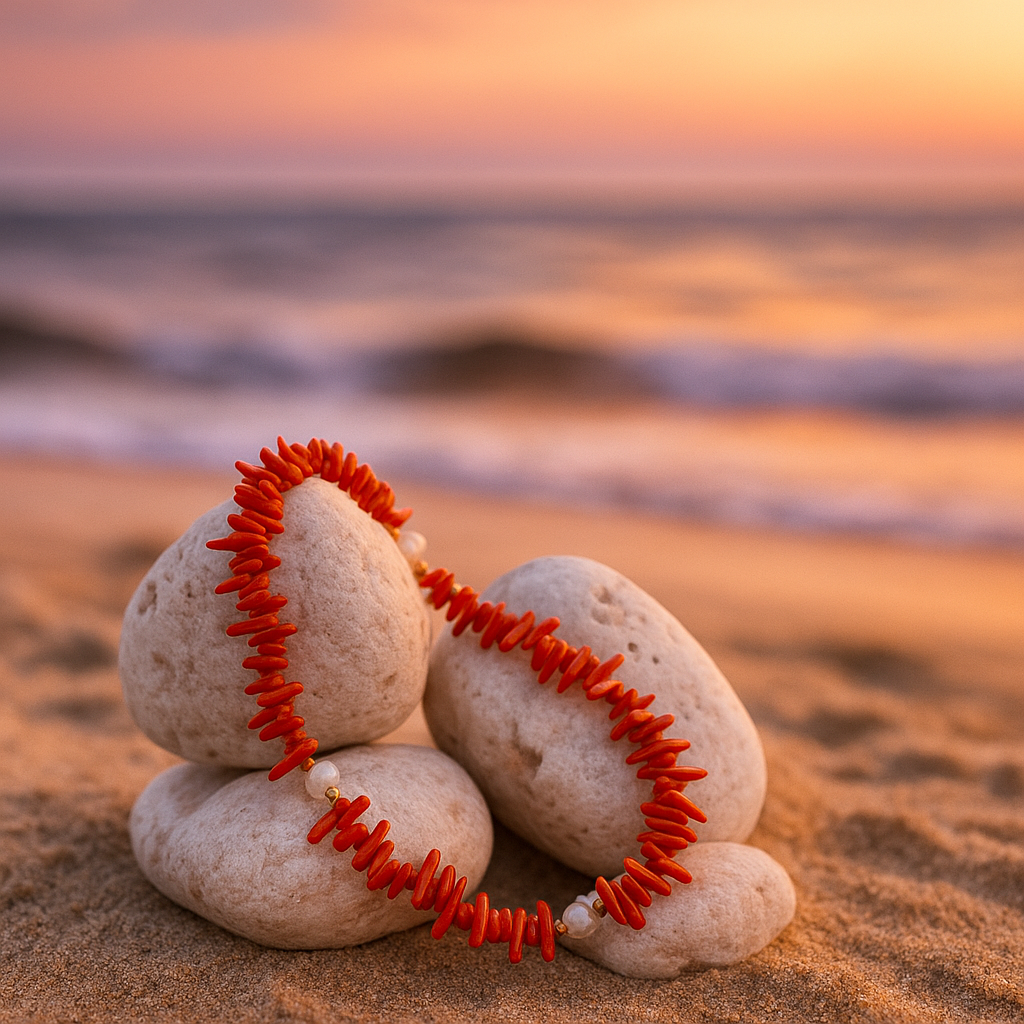 Samira | Coral y perlas