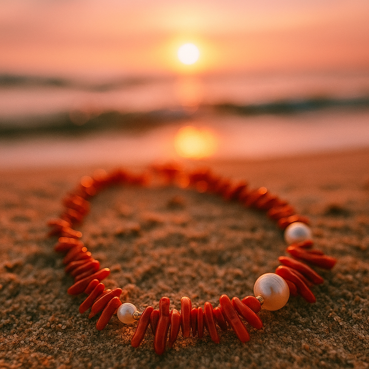 Samira | Coral y perlas