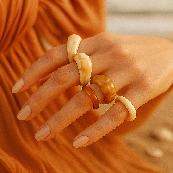 Asha | Conjunto de Anillos en Resina