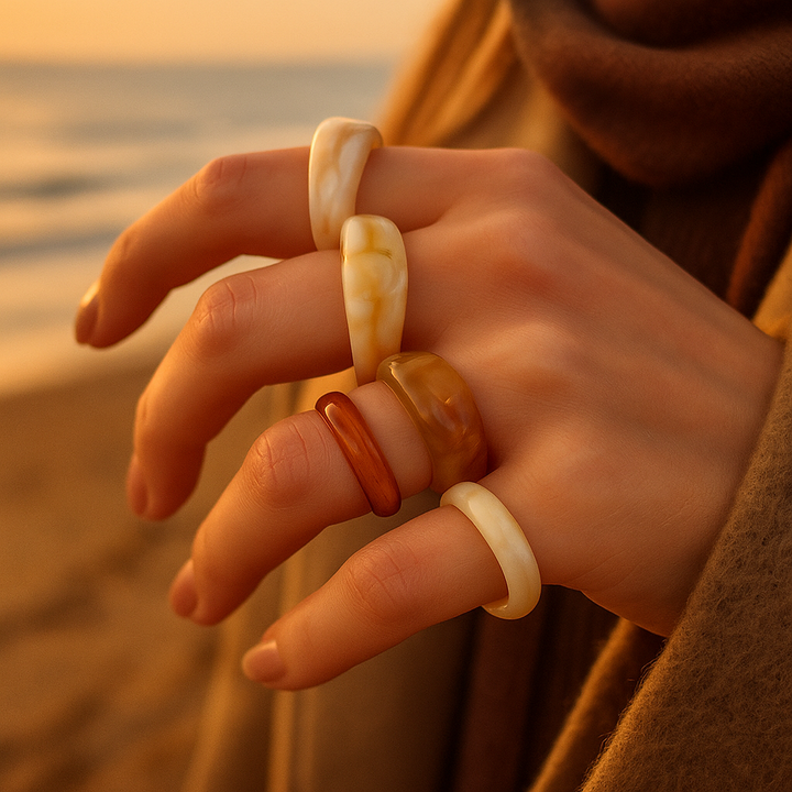 Asha | Conjunto de Anillos en Resina