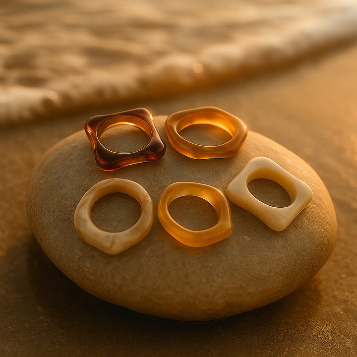 Asha | Conjunto de Anillos en Resina