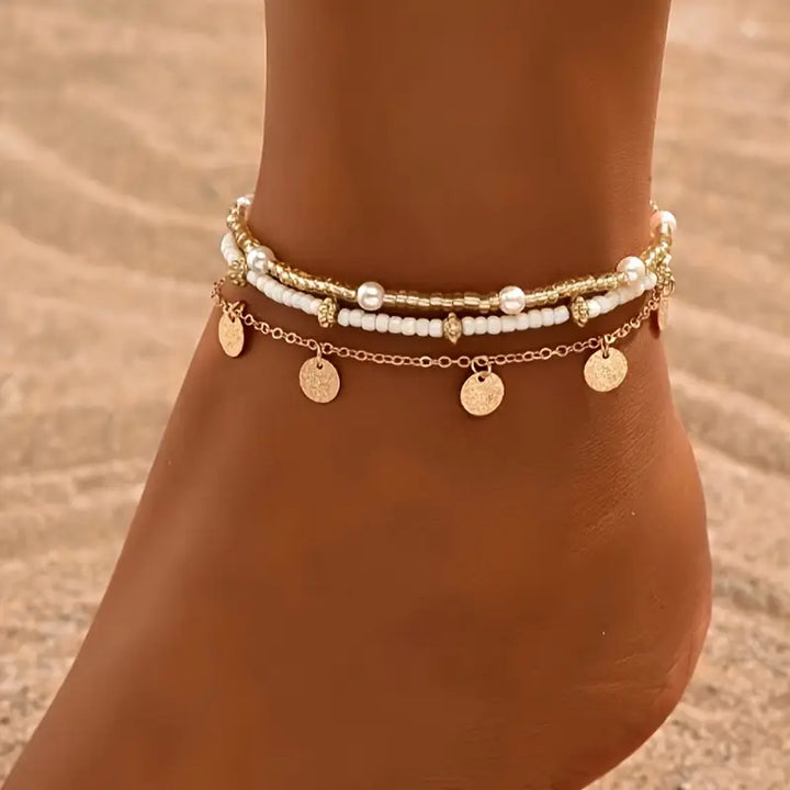 Conjunto de pulseras de 3 piezas | Oro