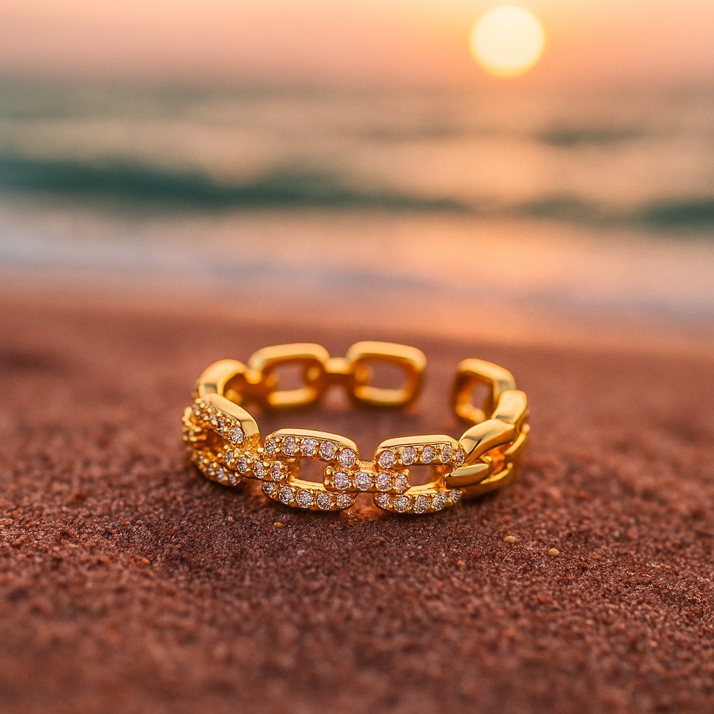 Zahara | Anillo Dorado con Zirconia