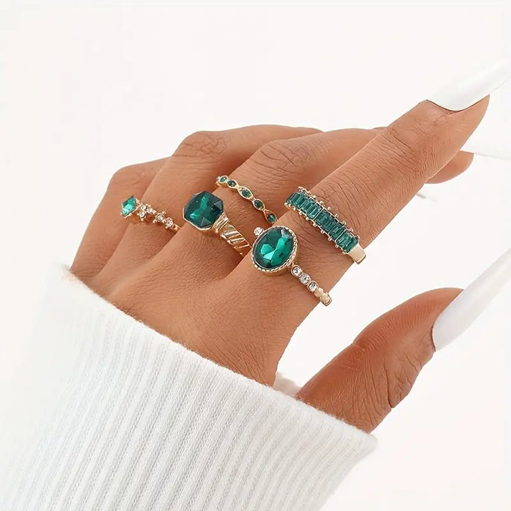 Zarina Anillo de Esmeralda Exclusivo | Oro de 18K