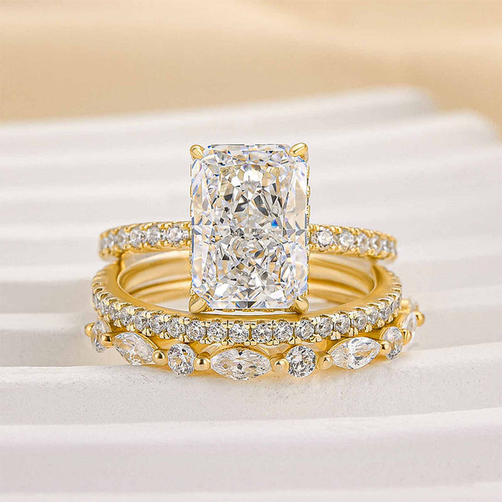 Juego de anillos de boda Jaily 3PC | Oro