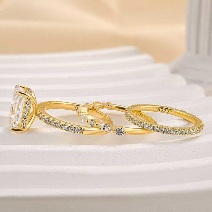 Juego de anillos de boda Jaily 3PC | Oro