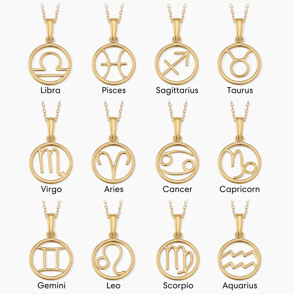 Collar con signo del zodiaco | Oro