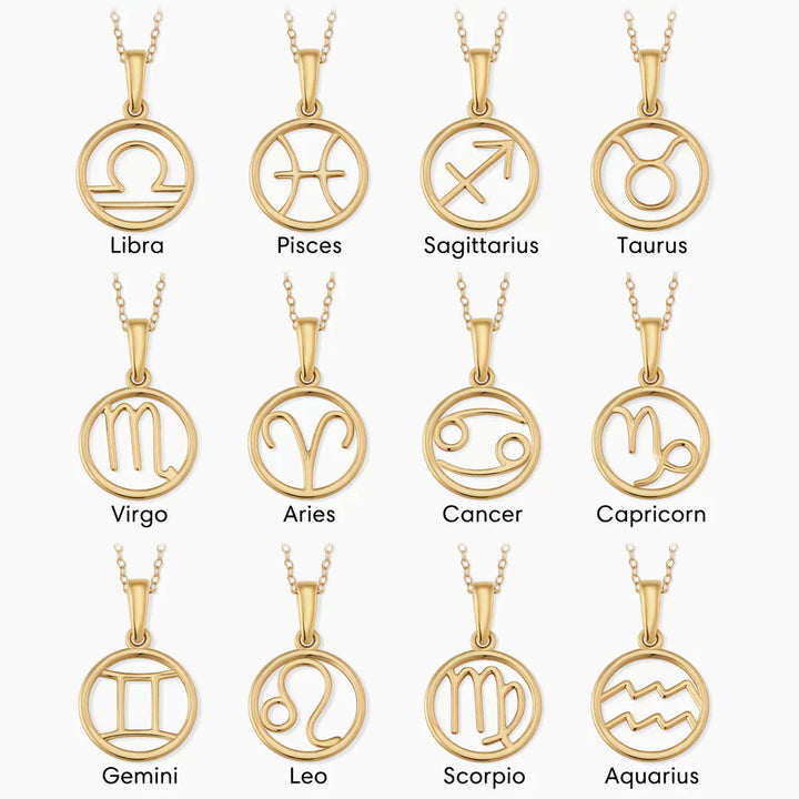 Collar con signo del zodiaco | Oro