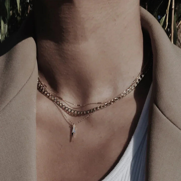 Collar con cadena plana | Oro