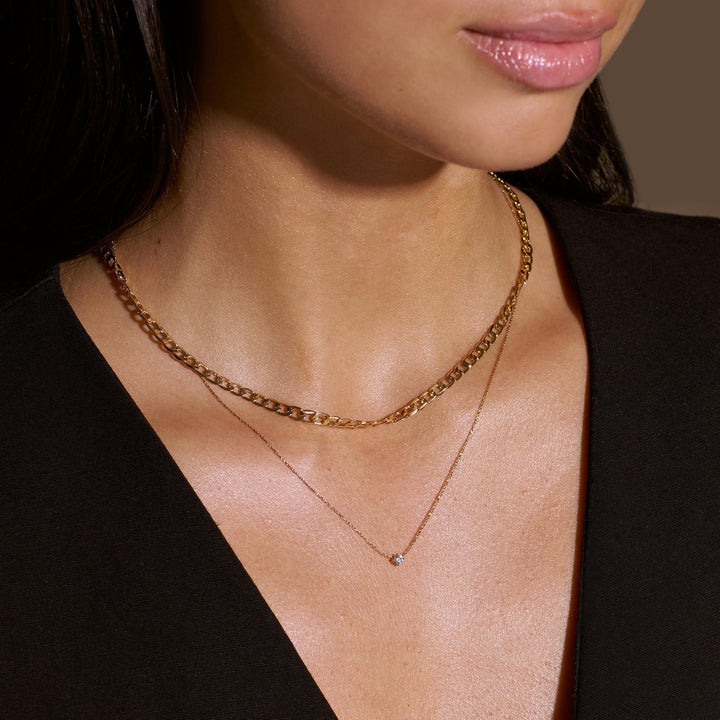 Collar con cadena plana | Oro