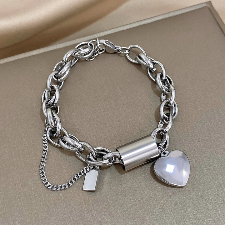 Pulsera Chunky de Corazón | Oro