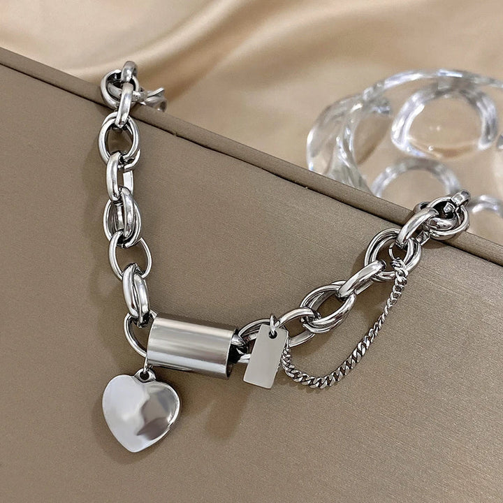 Pulsera Chunky de Corazón | Oro