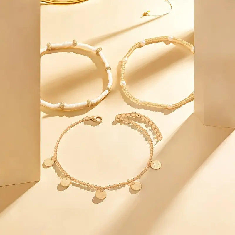 Conjunto de pulseras de 3 piezas | Oro