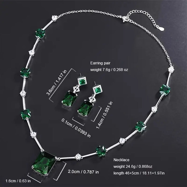 Juego de joyas Daphira Verelune | Oro blanco de 18K