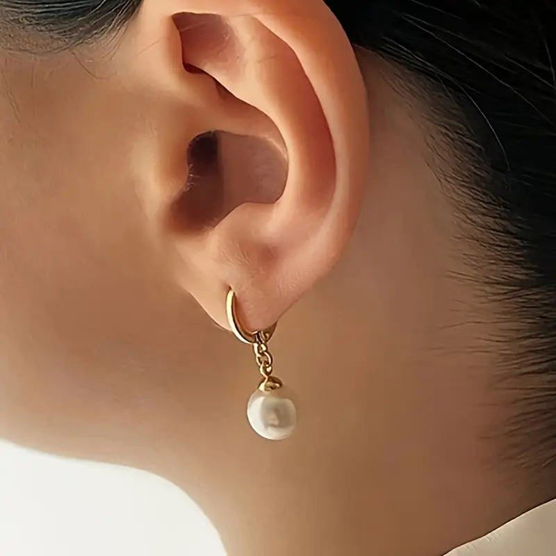 Conjunto de joyería de perlas doradas | Oro