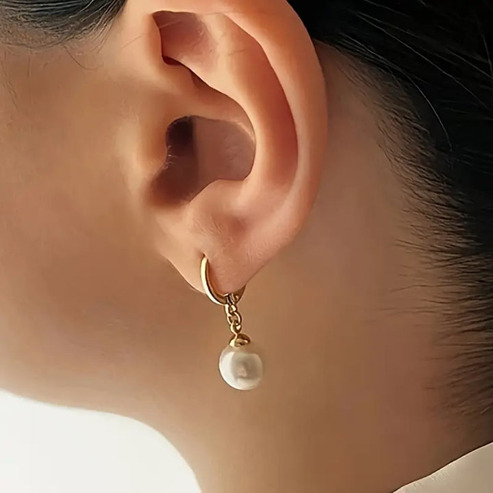 Conjunto de joyería de perlas doradas | Oro